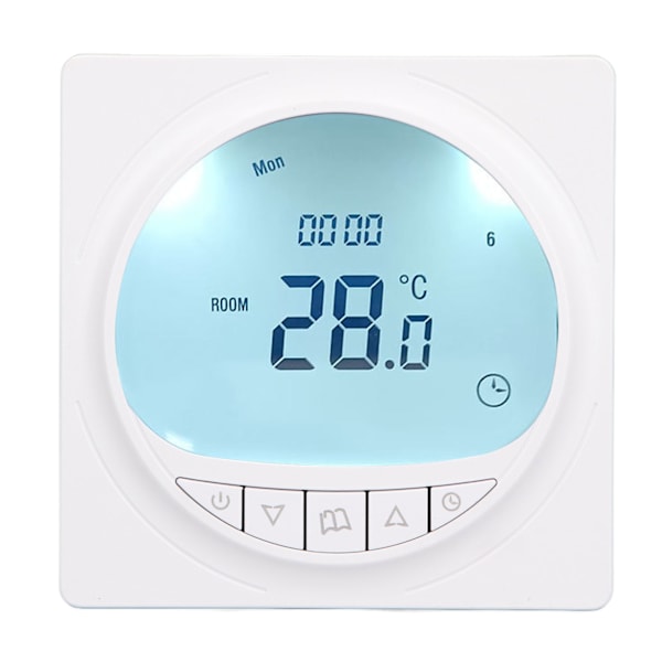 Vann Gulvvarme Termostat LCD Display Smart Hjem Temperaturkontrollpanel 220V