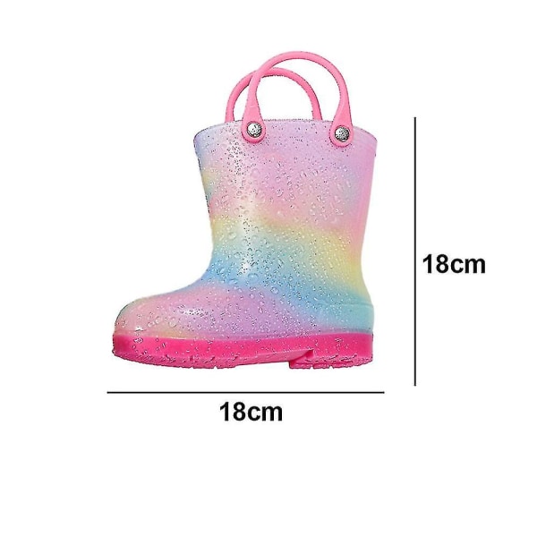 Småbørnsregnstøvler til børn,unisex regnstøvler til børn til piger og drenge Internal length 15cm