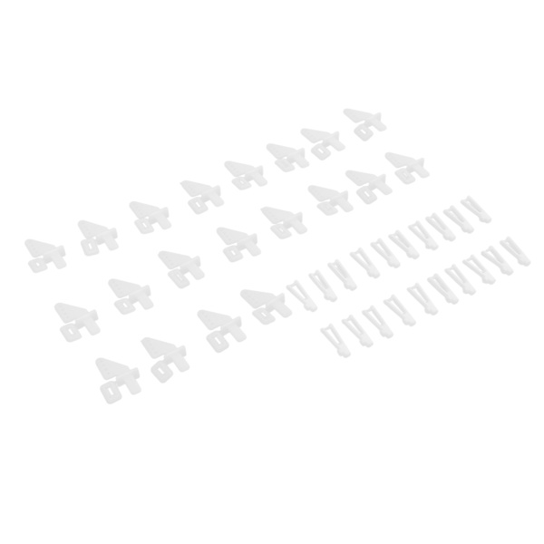 20 sarjaa 4-reikäisiä ohjaussaranoita ja clevis-sarjaa KT-ohjausvarren kulmalle RC-lentokoneille vaahtomalleille kiinteillä siivillä