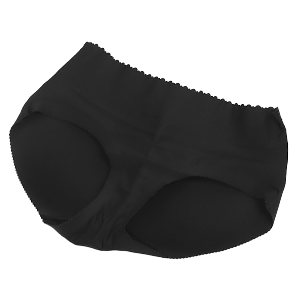 Butt Lifter Truser Hoftepolstrede Sømløse Lav Rise Push Up Booty Lifting Shapewear Glans Svart L