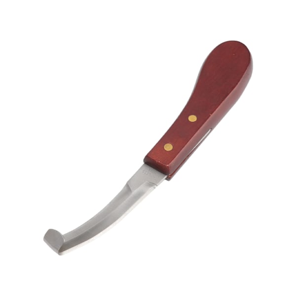Hovkniv Høvlsaks Rustfrit Stål Dobbeltsidet Blad Ergonomisk Træhåndtag Hovkantkniv til Trimning af Hestehov