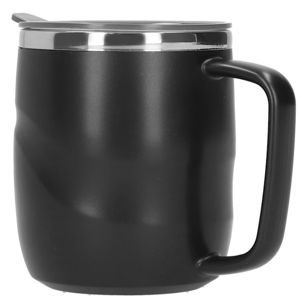 14 oz krus kaffekopp i rustfritt stål Creativity Household Water Cup med lokk svart