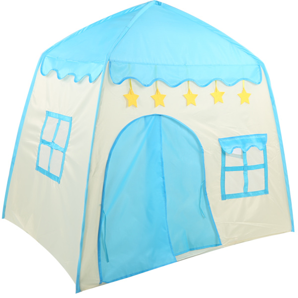Barn Tält Lekstuga Princess Castle Inomhus Utomhus Teepee Toys Room Blue