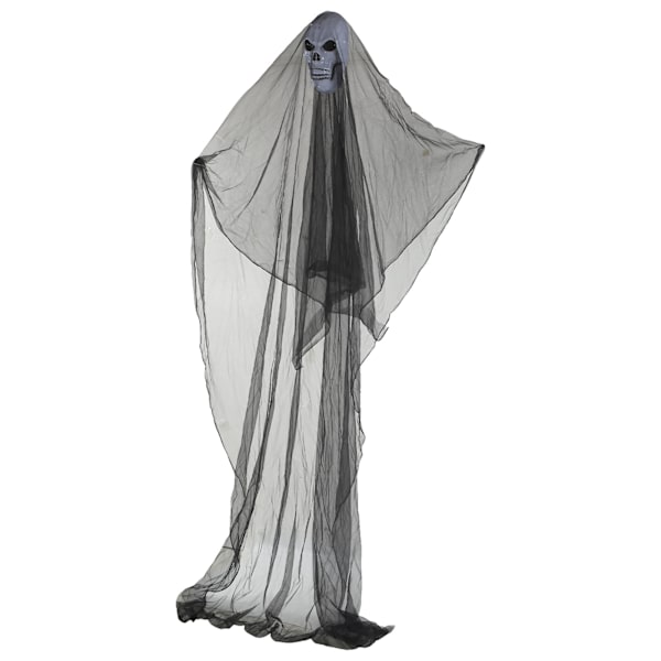 Halloween-riipus-haamu Kauhu rekvisiitta Pelottava Halloween-koriste baareille kummitus taloille huvipuistoille Musta