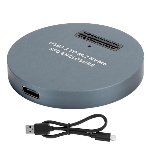 Hårddiskkabinett Adapterkabel NVME till USB3.1 Extern Gen2 Läsar SSD-omvandlare Grå