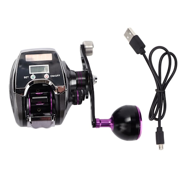 Vandafvisende Digital Display Baitcasting Hjul 8.0:1 Hastighedsforhold 18+1 Leje Antal Fiske Hjul Tæller (Højre Hånd)