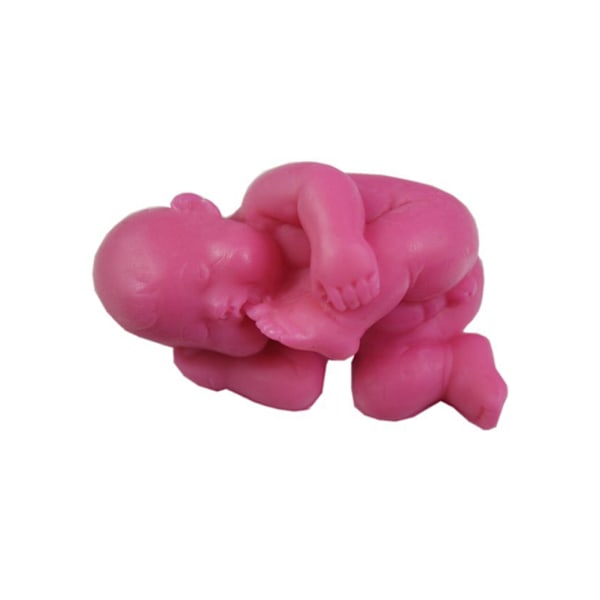 3D Baby Silikonform Socker Chokladform Fondant Tårta Dekorationsverktyg Söt gör-det-själv Sova Baby Shower Göra godisform