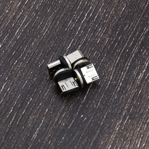 4X magnetisk mikro-USB-stik Roterbart magnetisk mikro-USB-adapter Magnetisk stikspidshoved til magnetisk ladekabelledning