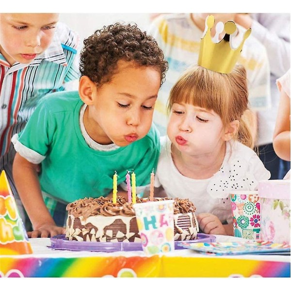 20-osainen kruunupaperihattu Syntymäpäiväjuhlien rekvisiittakoristeet lapsille (kulta + hopea)