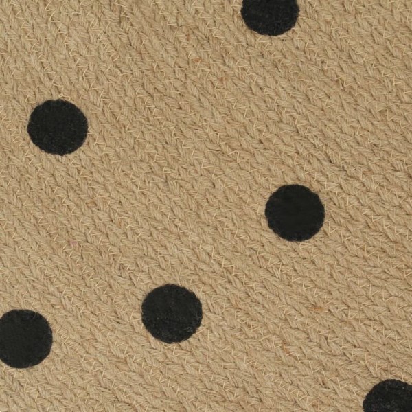 Jute handgjord matta med print 90 cm