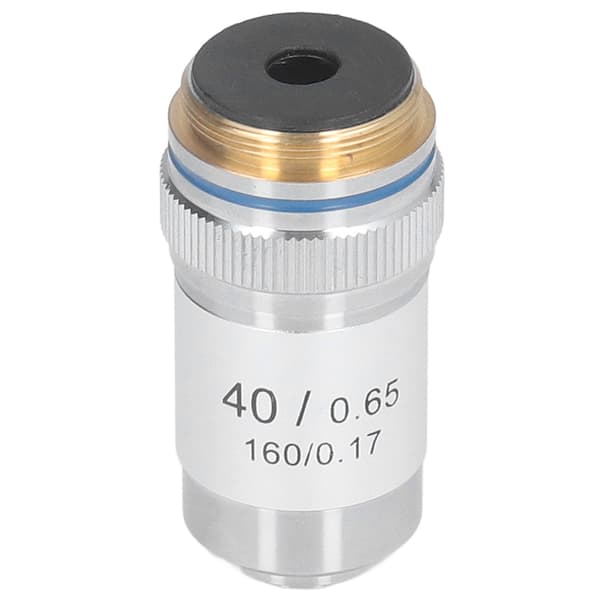 Akromatisk mikroskopobjektiv 40X høj forstørrelse 20,2 mm interface standard RMS sølv