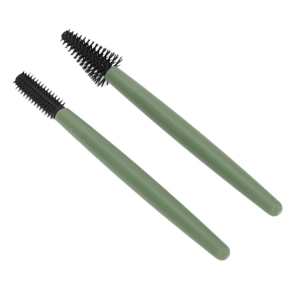 Ögonfransborsteset Mjuk elastisk silikon Återanvändbar Tvättbar Dammtät box Bärbar makeupborste för hemgrön