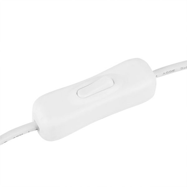 5 stk 28,5 cm likestrømadapterkontakt Inline med PÅ/AV-bryter for LED Strip Lights Hvit