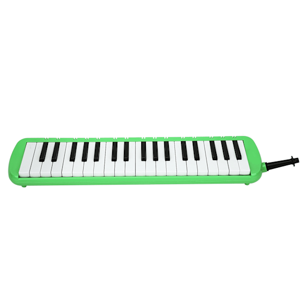 Melodica 37 tangenter Keyboard Blåsmusikinstrument för nybörjare professionell träning Grön