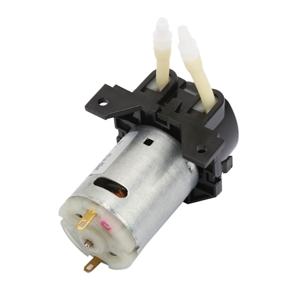 D-2 2*4 mm DC 12V DIY peristaltisk væskepumpe Doseringspumpe for laboratorieanalyse (svart)