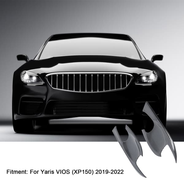 4 stk. ABS Dørgreb Skål Dæksel til Yaris VIOS XP150 2019‑2022 (Kulfiber)