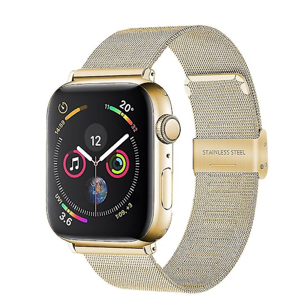 Snygg rostfri stållänk för Apple Watch 38-40mm/42-44mm - Guld