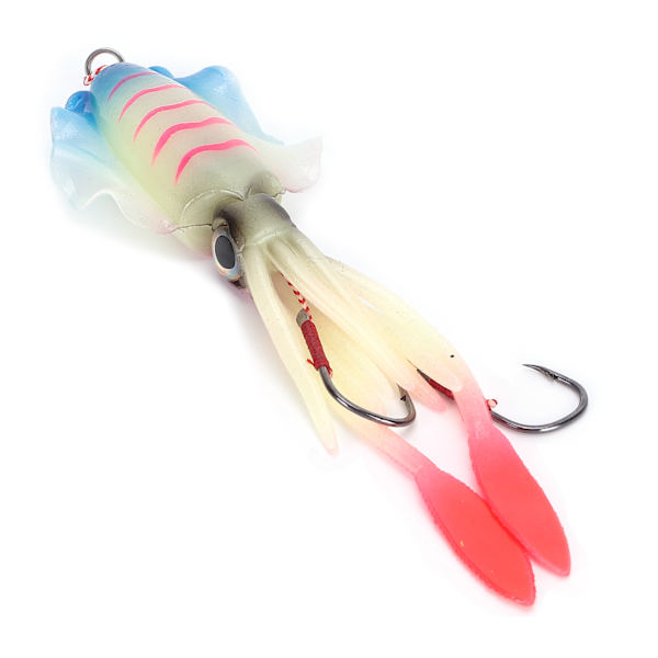 Fiske Bleksprut Lure Bleksprut UV Lysende Squid Jigs med Krok Fiske Wobbler Agn Myk Lure Rosa Blå