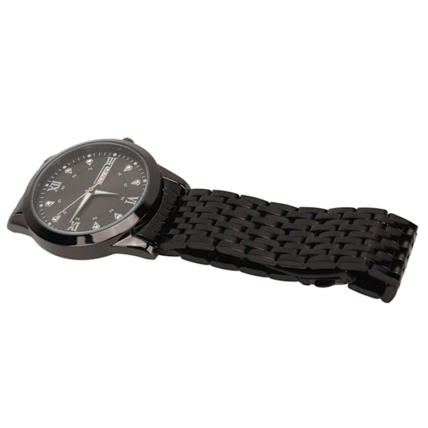 Herre-ur med Quartz-værk, Dag/Dato, Vandafvisende, Casual, Luksuriøst, Lysende, Mode, Dress-ur med Alloy-armbånd til Forretning, Sort