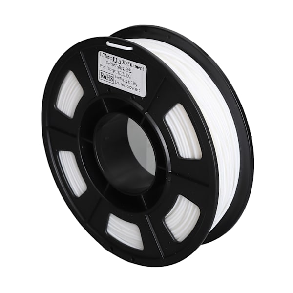 3D-printer Filament Hvid 1,75 mm 8,8 oz Netto Vægt 180 til 210 Celsius PLA Filament til 3D-udskrivning Genopfyldning Udskiftning
