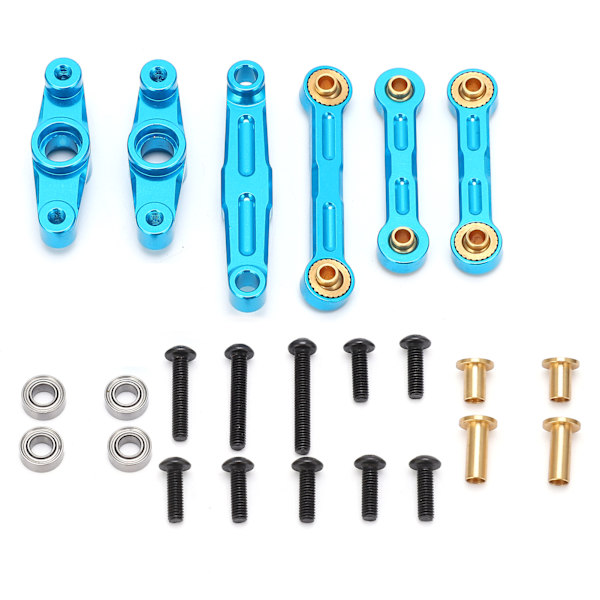 Styrset med vev av aluminiumlegering och kullager för Tamiya TT02 1/10 RC-bil Uppgraderingsdelar