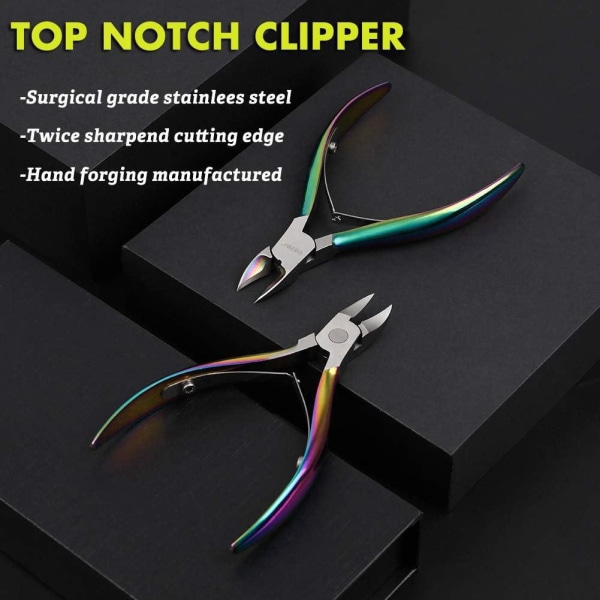 Portable Nail Clipper - Nagelklippare med kirurgiskt rostfritt stål lämplig för tjocka naglar