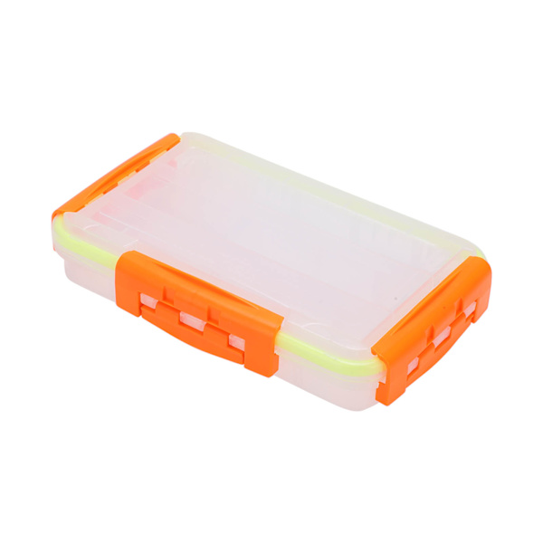 Liten transparent vattentät fiskebetebox för förvaring av fiskeutrustning