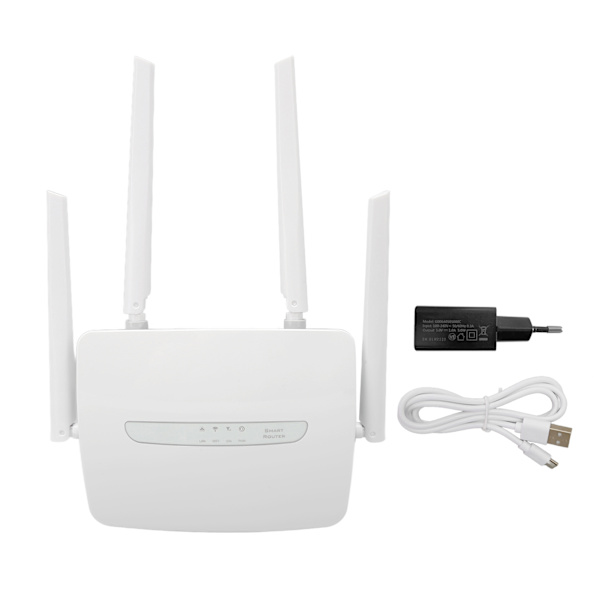 4G LTE CPE WiFi-router med SIM-kortplats Extern antenn 150 Mbps Support 32 användare WAN LAN-port Wifi Hotspot 100‑240V EU-kontakt