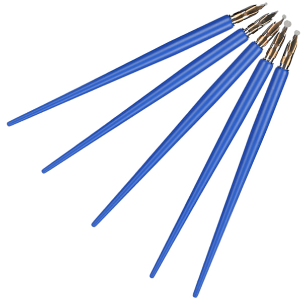 Trefylt Dip Pen Hjemmekontor Kunstmaling Kalligrafi Reservoarpennsett Gave Royalblue Tynn Langt Håndtak