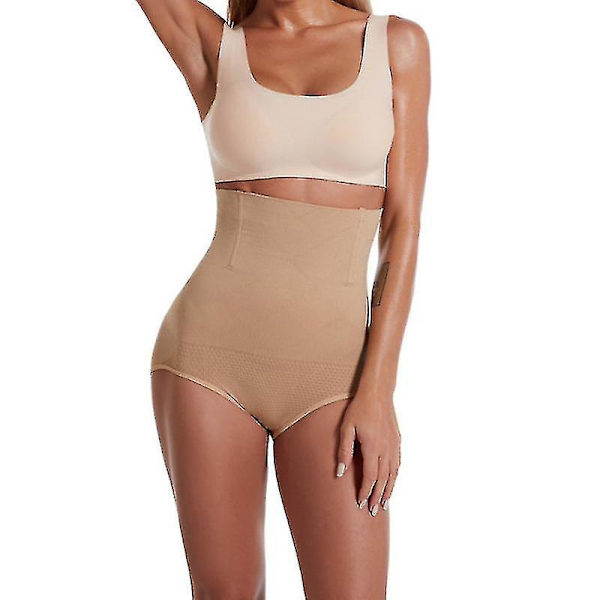 Fast Tummy Control Sömlös Högmidja Rumplyft Shapewear Girdle XL XXL Beige
