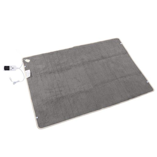 Elektrisk filt Snabbuppvärmning Varmhållning med intelligent strömbrytare för hushållshem Grå EU-kontakt 220V A(150x80cm) 60W