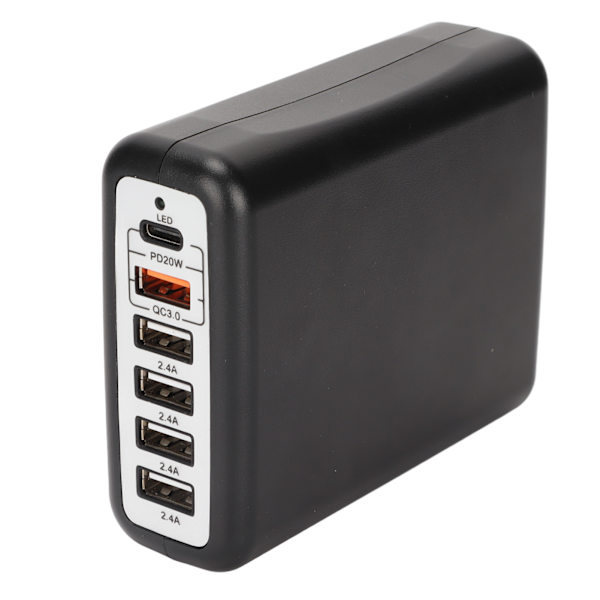 A13 USB-latausasema 100W 2,4A 5V 9V 12V Nopea latausasema 100‑240V US-pistoke