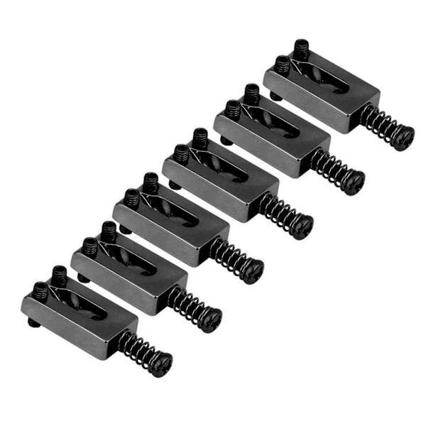 6 st metall tremolo sadlar för elgitarr Bridge delar med skiftnyckel (svart)