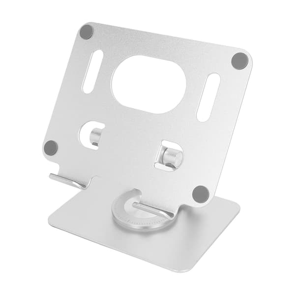 Justerbart Tabletstativ 360 Graders Rotation Foldbart Hul Kølende Aluminium Legering Desktop Tabletstativ Holder Sølv