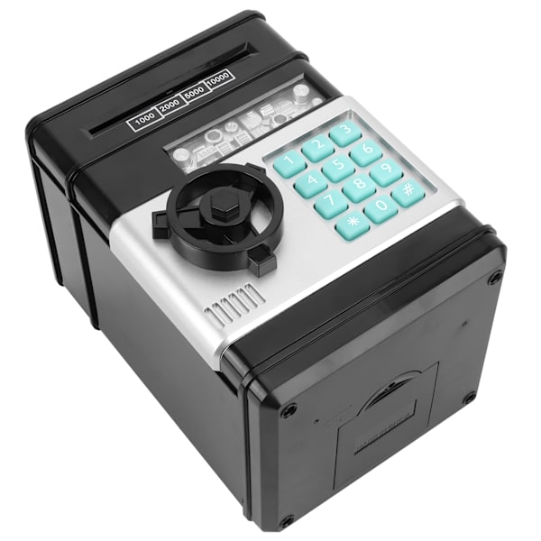 Elektronisk spargrissimulering ATM Lösenord Penglåda Kontantmynt Sparlåda Present till KidBlack