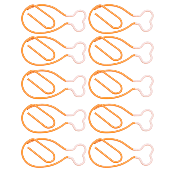 100 stk. metall binders Cute Chicken Leg Shape Elektroplettering Rustsikker Bærbar Små binders for hjem daglig kontor