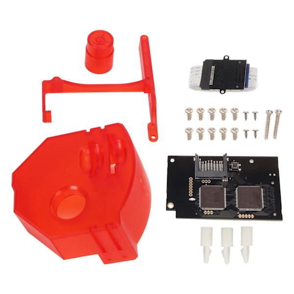 til GDEMU Optisk Drev Simuleringskort V5.20 Udskiftningshukommelseskortforlængelse til Dreamcast DC VA1 Spilkonsol Transparent Rød
