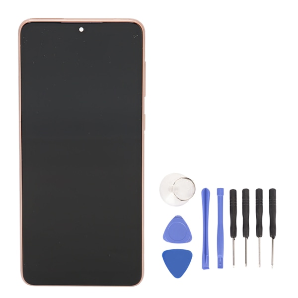 6,4-tums LCD-skärm Digitizer-skärmbyte med ramreparationsverktygssats Fingeravtryckssensor för Samsung Galaxy A33 5G Gold