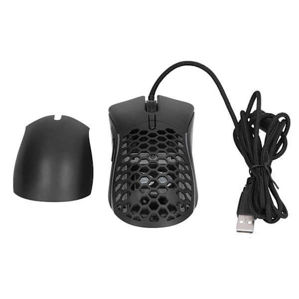 Ledningsbasert mus RGB 7-knapper USB-port Hullet ergonomisk spilldatatilbehør for kontor