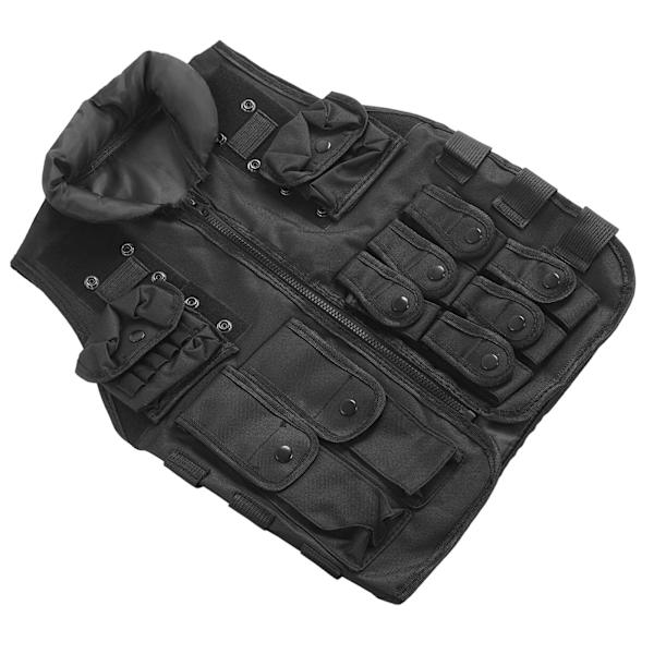 Skydevest Militærvest Træningsvest Beskyttende Felt Multilommevest til Børn 50cm