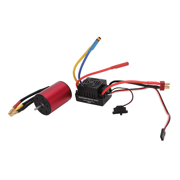 S3650 4300KV Vanntett Børsteløs Motor + 60A Børsteløs Motor ESC T-Plugg Hane for 1/10 RC Bil Oppgraderingsdeler