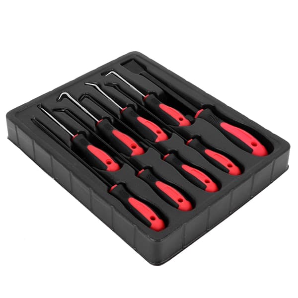 9st/Set Precision Pick Hook Set O Ring Seal Packning Puller Remover Verktyg Bil Auto