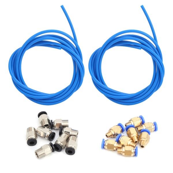 3D-skrivartillbehör 2st Blå PTFE-rör 8st M10 8st M6 pneumatisk kontakt