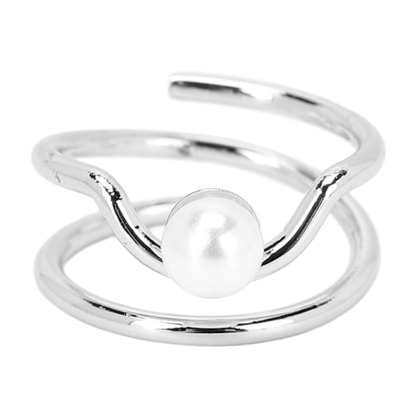 Pearl Finger Nail Knuckle Rings Snygga och enkla koppar Fingertop Smycken för kvinnor Girls3052 Vitguld