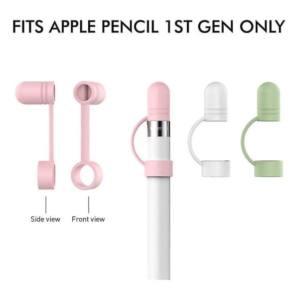 Velegnet til Apple Pencil Apple Capacitor Pen Beskyttelsesetui Ipad Pen Case Anti-drop Silikone Stylus Pen Cap Combination 2