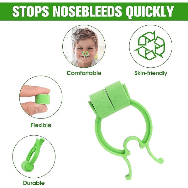 16 stk nesestopper nesestopper nesestopper Svømming neseklemmer nese nesestopper klips Plastskum neseklemmer Green