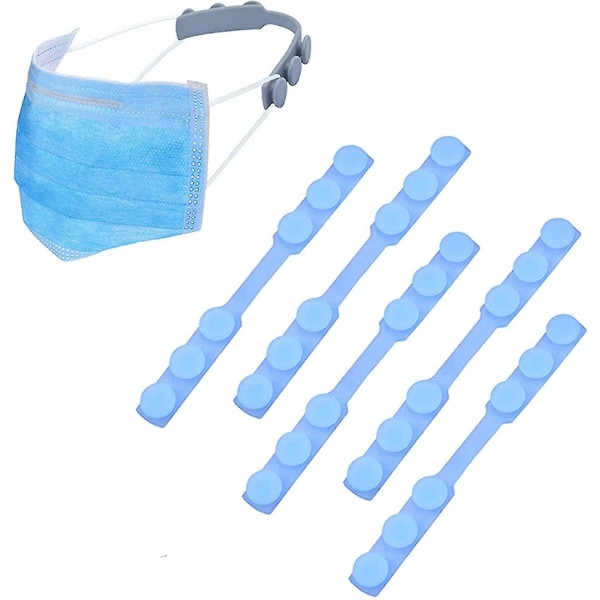 5-delad justerbar silikonmask med förlängningsspänne blue