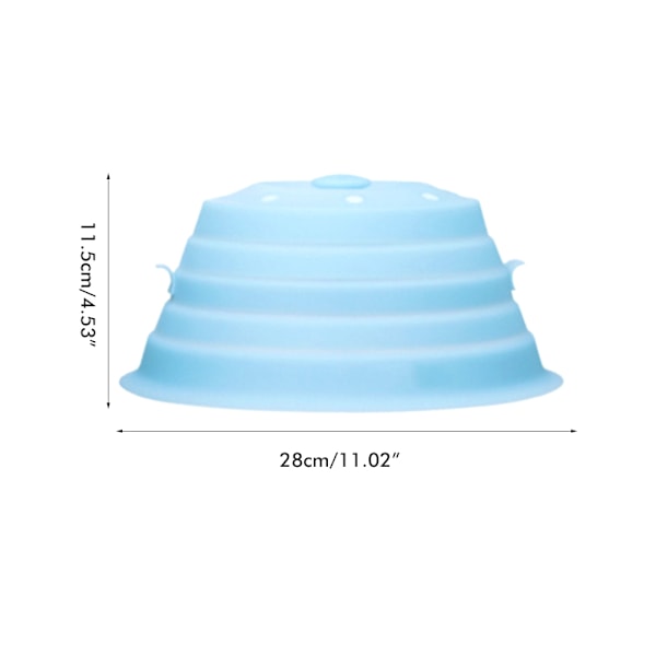 Mikrobølgeovn Sprutbeskyttelse Sammenleggbar Mikrobølgeovn Plate Silikonbeskyttelse Absorberende Lopp for Mikrobølgeovnfat for Snacks og Lettere Måltider