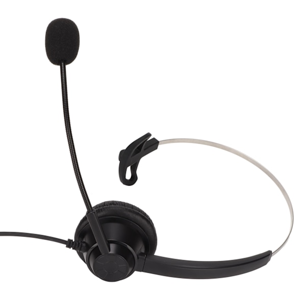 H360‑PC PC Monaural Headset Ledningsført Enkelt Øre Headset med 3 Sektioner Dobbelt 3,5 mm Stik og Støjreducerende Mikrofon
