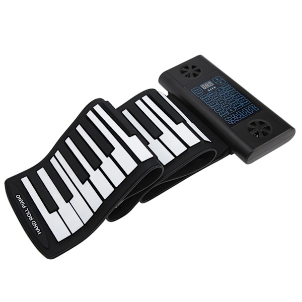 Mykt tangentbord Piano 61 tangenter Roll Up Silikon Oppladbare doble Bluetooth-høyttalere 100-240V US-kontakt